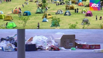 '치맥 낭만' 끝난 자리 '쓰레기 폭탄'…시민의식 어디에