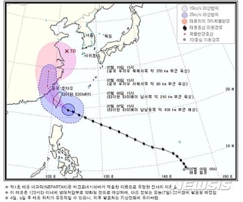 태풍 '네파탁' 북상…12~13일 전국에 강한 비바람