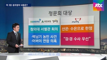 '검찰 개혁-사드-세월호'…야 3당 공조 합의 내용은?