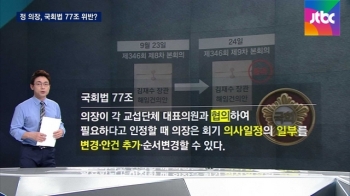 [팩트체크] 정세균 의장, '국회법 77조' 위반했나?