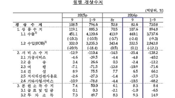 한진해운발 후폭풍…서비스수지 적자 5년9개월만에 최대