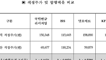 회계법인 산출 '삼성물산 합병비율', 삼성보다 모두 높았다