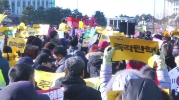 국회 앞 가득 메운 시민들 “TV로만 볼 수 없어 나왔다“