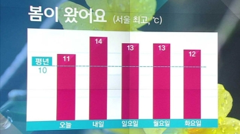 [날씨] 봄 성큼 다가와 포근…제주 미세먼지 주의