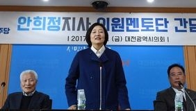 박영선 “안희정, 다음 주 25％찍고 골든크로스 진입“