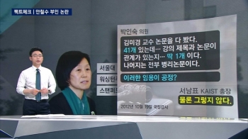 [팩트체크] 안철수 부인 '특혜임용' 논란…사실 여부 검증