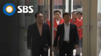 SBS 또 찾아가 항의한 자유한국당…노조측 거센 항의