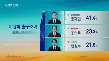 지상파 출구조사 1위는 '문재인'…지역별로 살펴보니