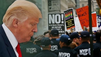 “뉴욕은 당신을 증오한다“…트럼프 집 앞 '성난 시위대'