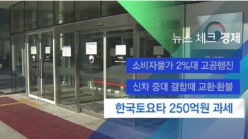 [뉴스체크｜경제] 한국토요타 250억원 과세