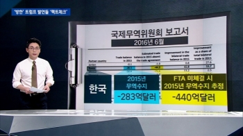 [팩트체크] 한·미 FTA로 적자 2배? 트럼프 발언 검증