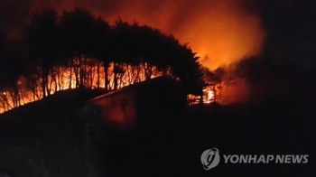 울산 북구 야산서 산불…소방당국 “민가로 확산 저지“