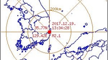 경북 경주서 규모 2.1 지진…“작년 경주지진 여진“