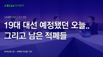 [171220 소셜라이브] 19대 대선 예정됐던 오늘..그리고 남은 적폐들