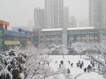 함박눈 내린 대구 일부 학교 휴업…등교 시간도 늦춰