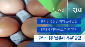 [뉴스체크｜경제] 전남 나주 '살충제 성분' 달걀