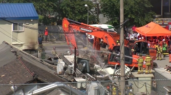 용산 4층 상가 건물 갑자기 '와르르'…60대 1명 부상