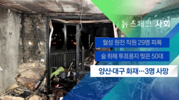 [뉴스체크｜사회] 양산·대구 화재…1명 사망