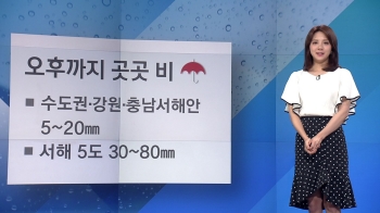 [날씨] 오후까지 수도권 등 곳곳 비…서쪽 더위 강해