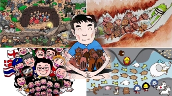 [사회현장] 태국 동굴 속 13명 전원 구조…전 세계 축하 물결
