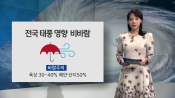 [오늘의 날씨] '솔릭' 목포 향해 북상 중…전국 비·바람