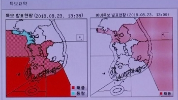 태풍 솔릭, 1명 실종·1명 부상…'비상 2단계'로 격상