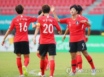 한국 여자축구, 홍콩 대파하고 준결승 안착