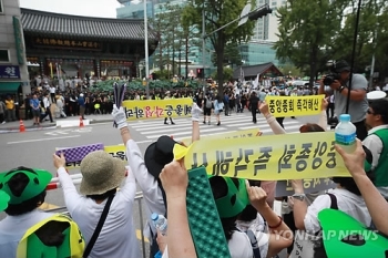 승려대회·교권수호대회 동시에…도로 놓고 나뉜 불교계