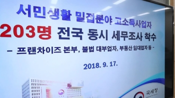 가지각색 '탈세'…'서민 착취형' 사업자 203명 세무조사