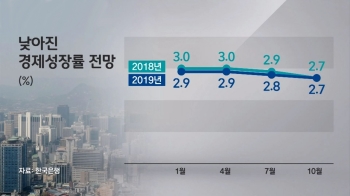 한은, 올 경제성장률 2.7%로 낮춰…고용전망 '반 토막'