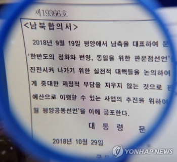 '9월 평양공동선언' 관보게재…공포절차 완료