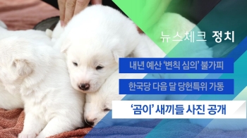 [뉴스체크｜정치] 청, 풍산개 '곰이' 새끼들 사진 공개