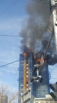 부산 18층짜리 신축건물 불길 잡아…소방 “현재 인명피해 없어“