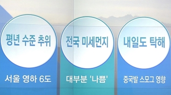 [오늘의 날씨 키워드] 평년 수준 추위·전국 미세먼지·내일도 탁해