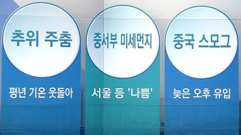 [오늘의 날씨 키워드] 추위 주춤·중서부 미세먼지·중국 스모그