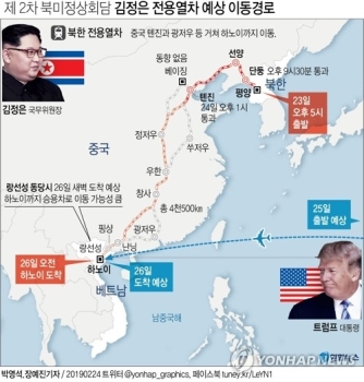 베트남행 김정은 전용열차 중국 종단 중…창사 통과