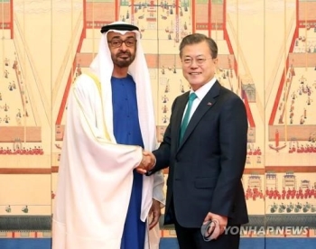 문대통령, UAE 왕세제에 “원전협력, 100년 바라보며 같이 가자“