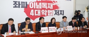 한국당 “선거법·공수처법 날치기하나“…총력저지 예고
