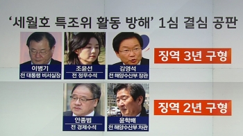 '세월호 특조위 활동 방해' 이병기·조윤선 징역 3년 구형