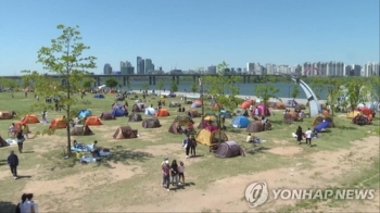 한강 텐트 단속 한 달 '100만원 과태료' 0건…규제 실효성 논란