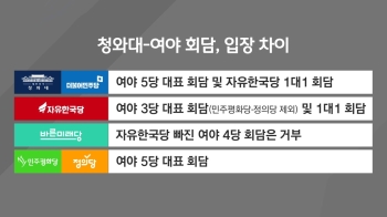 청와대 “5당 대표“ vs 한국당 “3당 대표“…회동 평행선