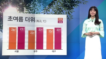 [날씨] 초여름 더위 '서울 27도'…남부 소나기