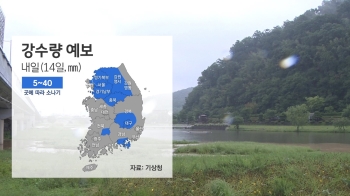 [날씨] 14일 서울 등 내륙 중심으로 5~40mm 소나기
