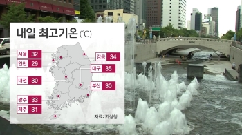 [날씨] '서울 32도·대구 35도' 더위 이어져…일부 소나기