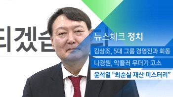 [뉴스체크｜정치] 윤석열 “최순실 재산 미스터리“