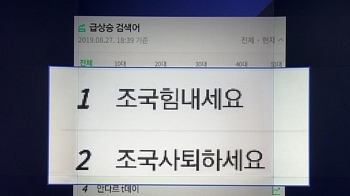 [비하인드 뉴스] '조국 힘내세요' vs '사퇴하세요'…실검 대결