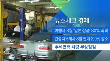 [뉴스체크｜경제] 추석연휴 차량 무상점검