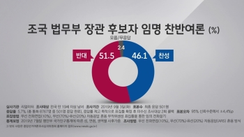 조국 임명 찬반 여론조사…찬성 46.1% vs 반대 51.5%