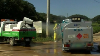 전국 돼지 농가 일제 소독 실시…장비 1000여 대 투입