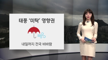 [오늘의 날씨] 태풍 '미탁' 영향, 전국에 강한 비바람